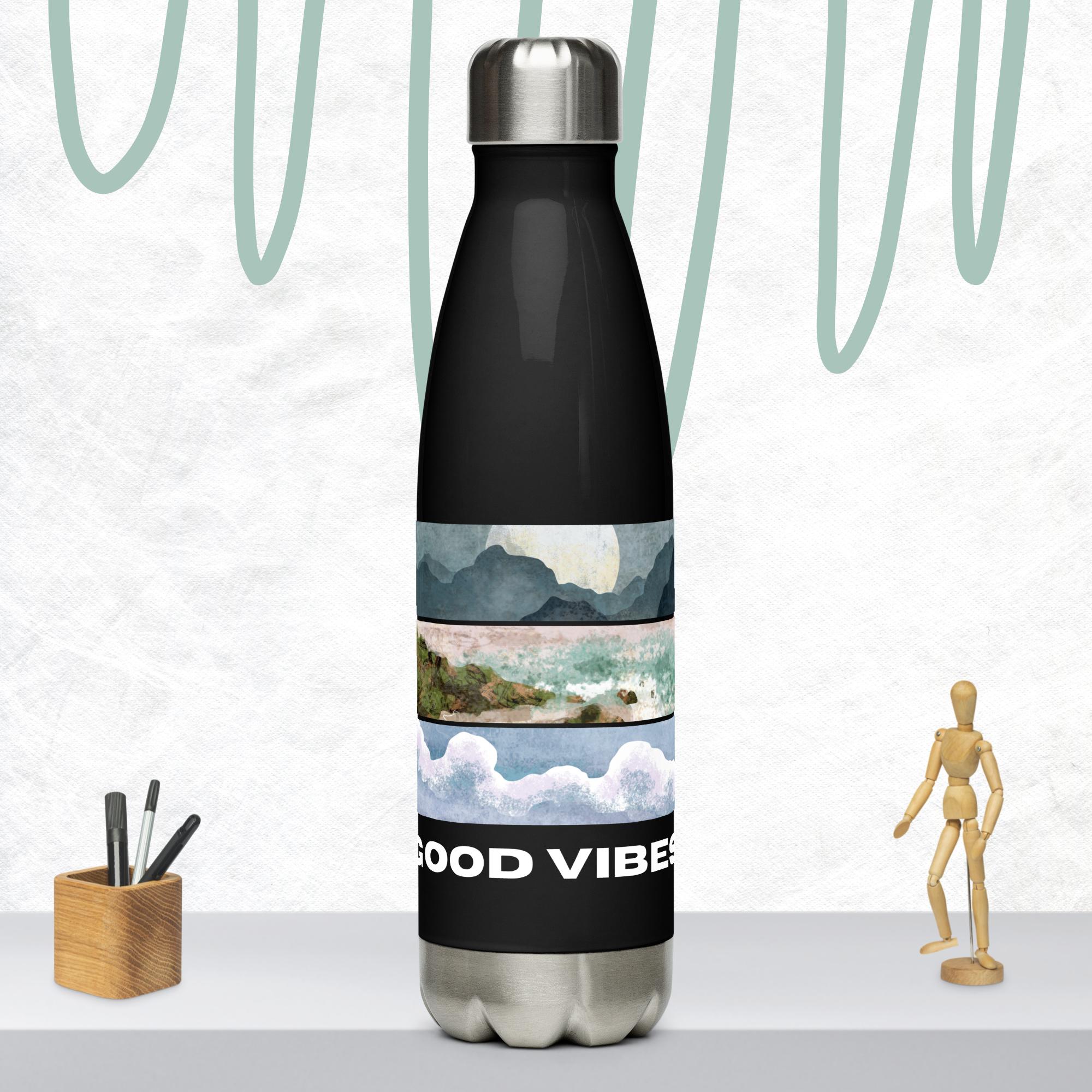 Good Vibes Stainless Steel Water Bottle America's Top Nonprofit
